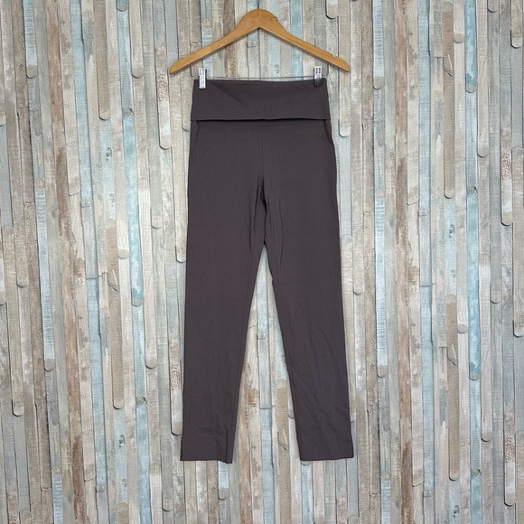 Bitte Kai Rand XS Gray Foldover Waist Magic Stretch Pant Pull On Slim Trouser